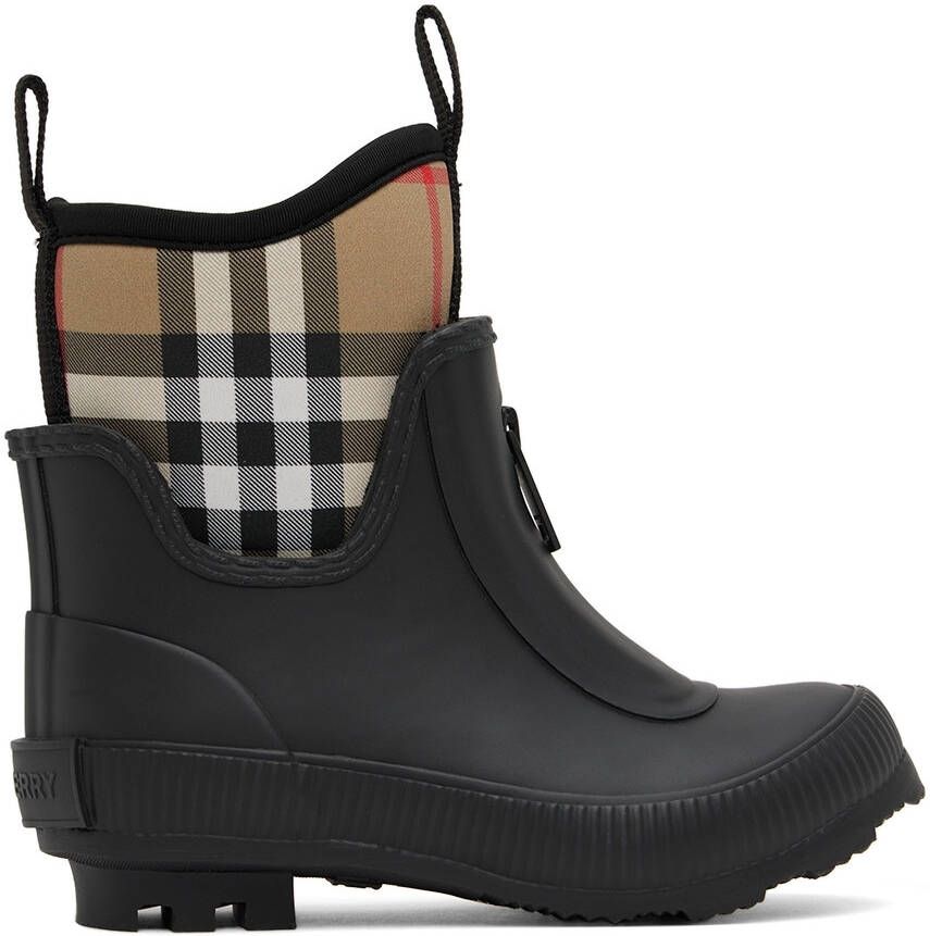 Burberry Kids Black Mini Flinton Boots
