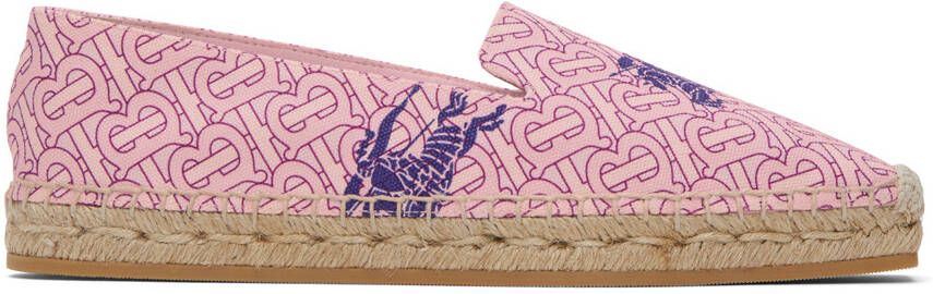 Burberry Pink EKD Monogram Espadrilles - Picture 5