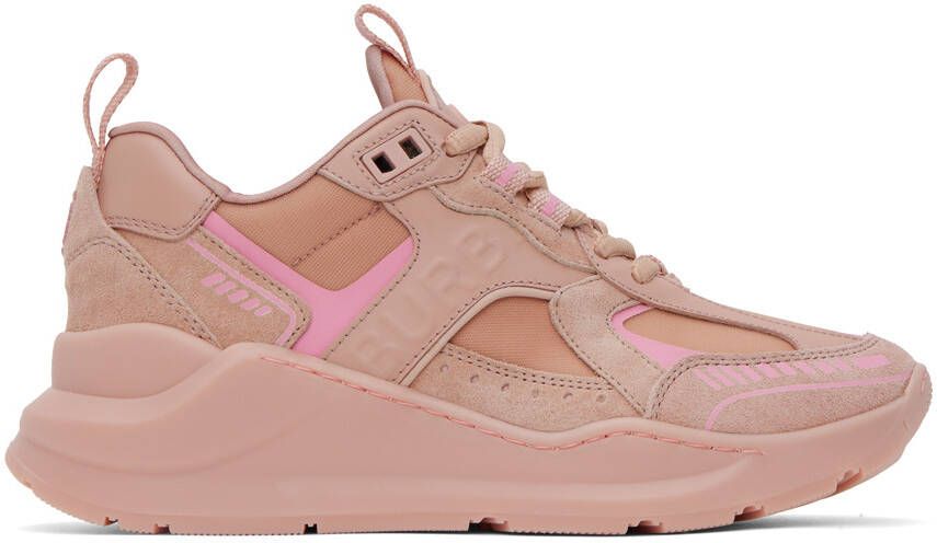 Burberry Pink Embossed Sneakers - Picture 5