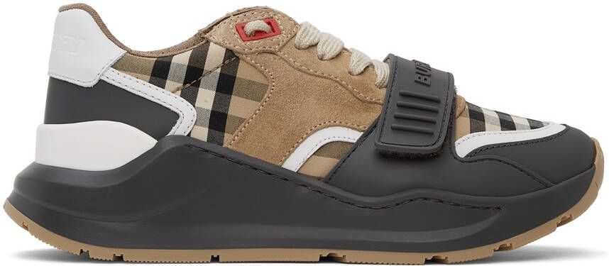 Burberry Tan & Grey Ramsey Sneaker - Picture 5