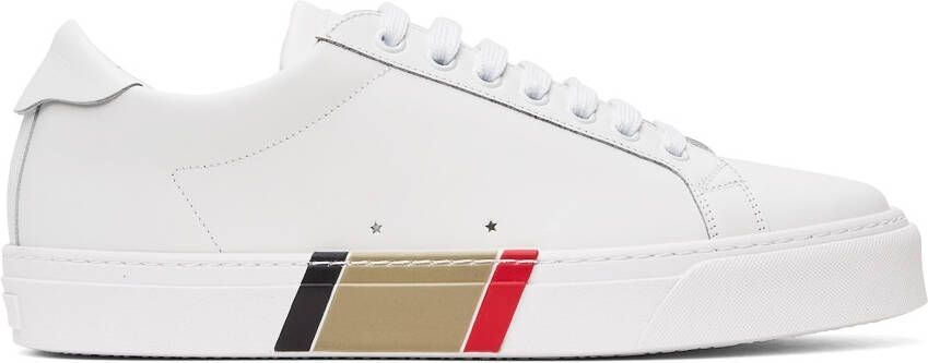 Burberry White Bio-Based Striped Sole Sneakers - Picture 5