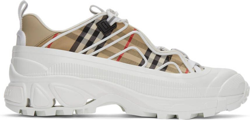 Burberry White Check Arthur Sneakers - Picture 5