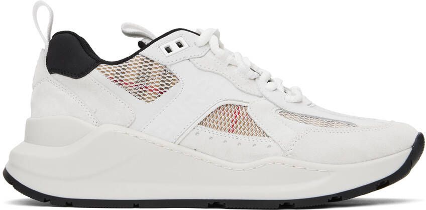 Burberry White Check Sneakers