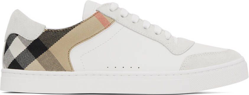Burberry White House Check Sneakers - Picture 5