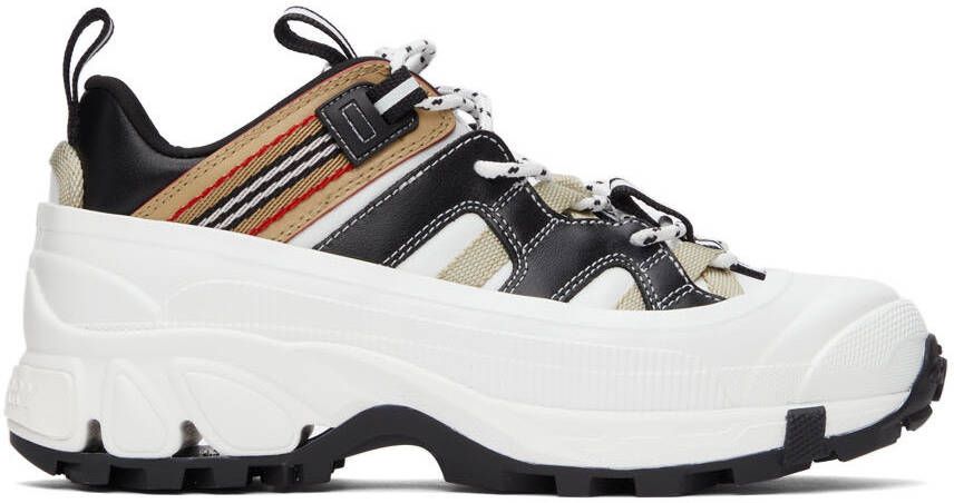 Burberry White Icon Stripe Arthur Sneakers - Picture 5