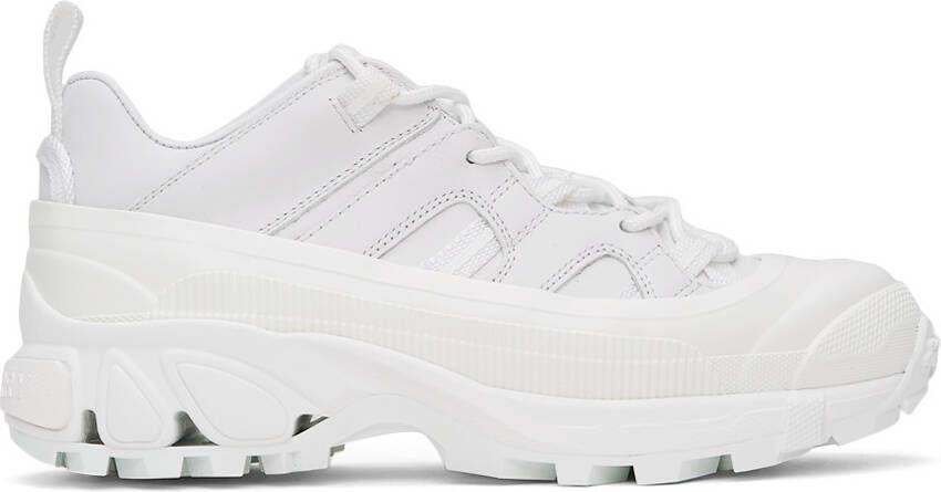 Burberry White Leather Arthur Sneakers - Picture 5