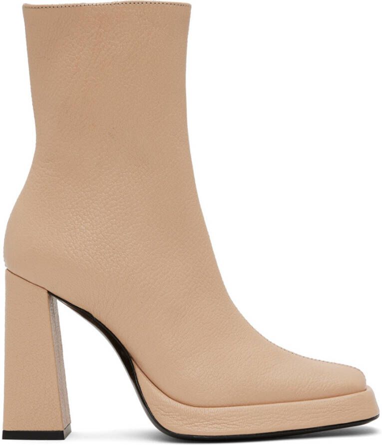 BY FAR Beige Vanya Boots