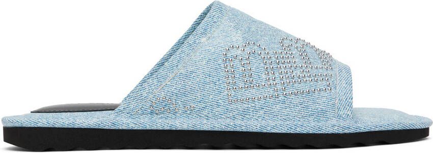 BY FAR Blue Ari Stud Slides - Picture 5