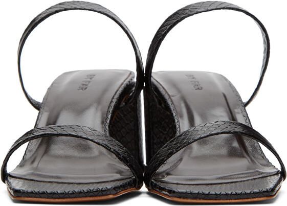 BY FAR Black Snake Tanya Heeled Sandals - Picture 3