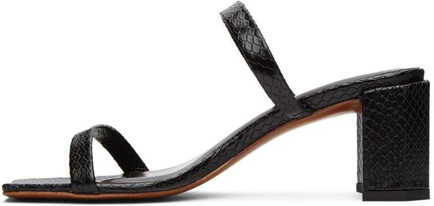 BY FAR Black Snake Tanya Heeled Sandals - Picture 2