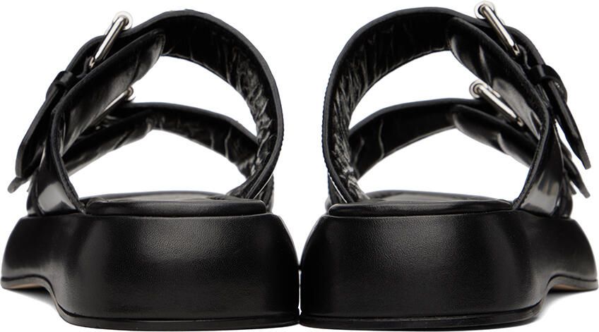 BY FAR Black Wyatt Sandals