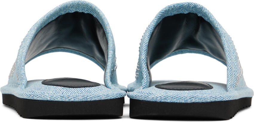 BY FAR Blue Ari Stud Slides