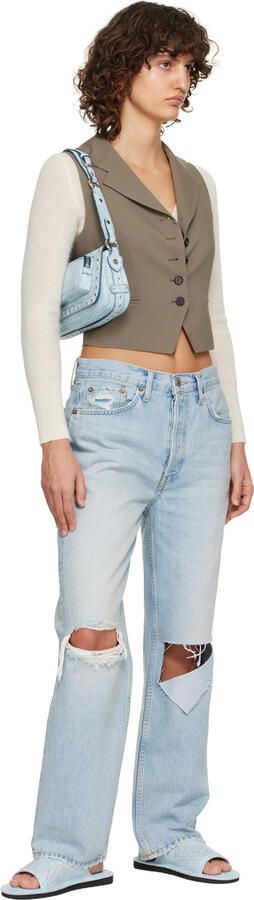 BY FAR Blue Ari Stud Slides - Picture 4