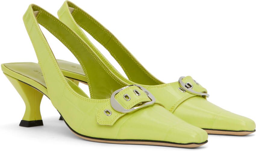 BY FAR Green Evita Heels - Picture 2