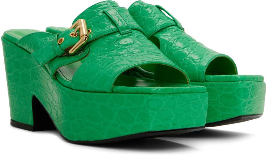 BY FAR Green Lenka Heeled Sandals - Picture 2