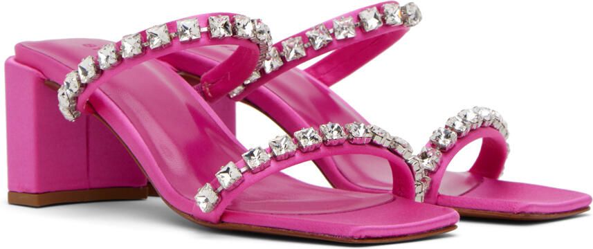 BY FAR Pink Tanya Heeled Sandals