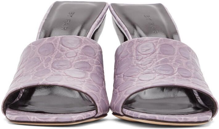 BY FAR Purple Croc Liliana Mules - Picture 3