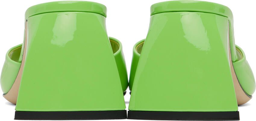 BY FAR SSENSE Exclusive Green Romy Mules