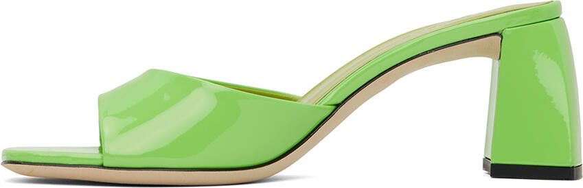 BY FAR SSENSE Exclusive Green Romy Mules - Picture 3