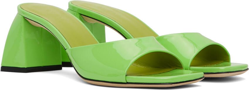 BY FAR SSENSE Exclusive Green Romy Mules - Picture 2