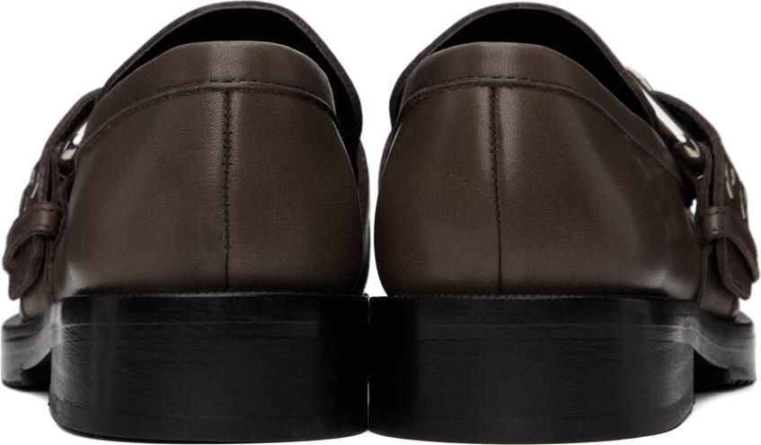 BY FAR SSENSE Work Capsule Brown Soho Loafers