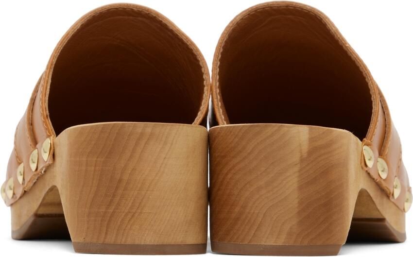 BY FAR Tan Hans Clogs