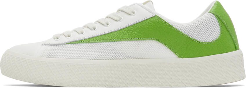 BY FAR White & Green Rodina Sneakers - Picture 4