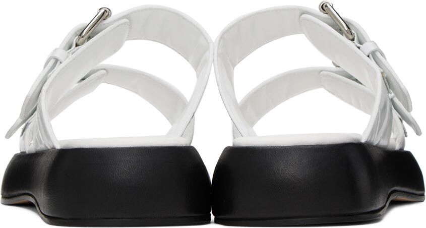 BY FAR White Wyatt Sandals