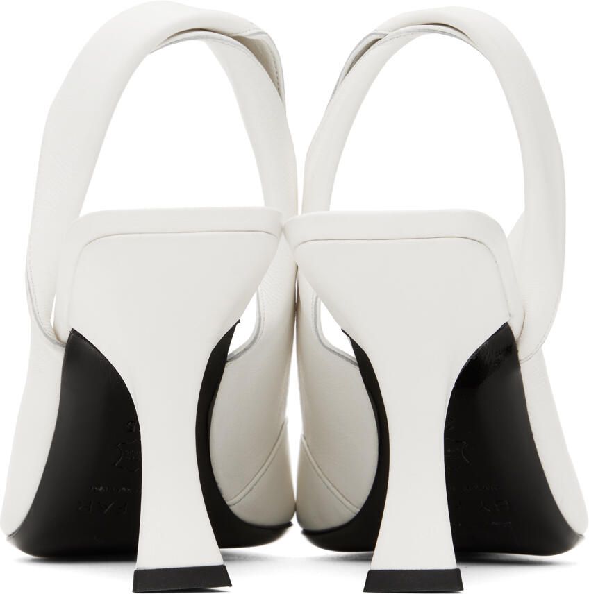 BY FAR White Yasha Heels