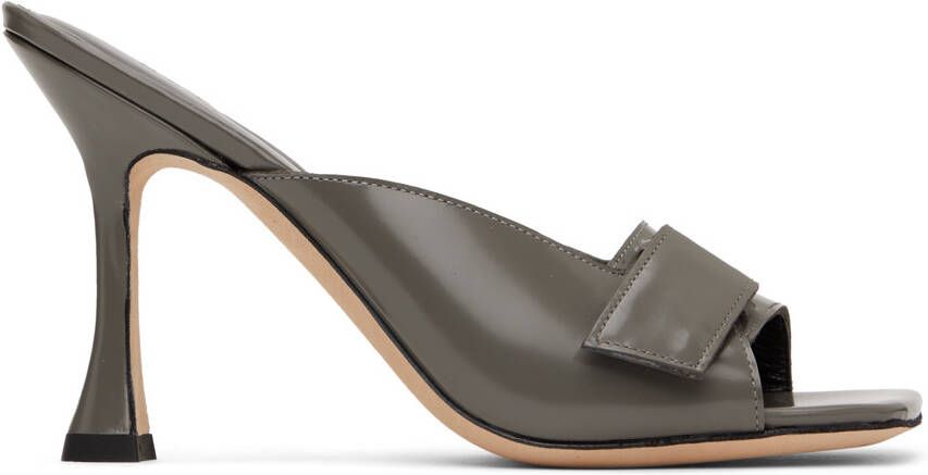 BY FAR Gray Olivia Mules - Picture 5