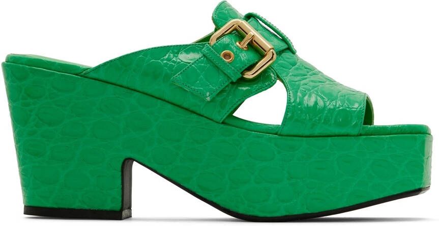 BY FAR Green Lenka Heeled Sandals - Picture 5