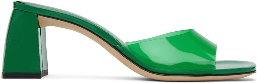 BY FAR Green Romy Heeled Sandals