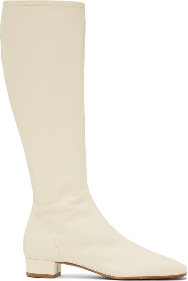 BY FAR Off-White Edie Tall Boots