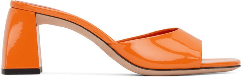BY FAR Orange Romy Mules