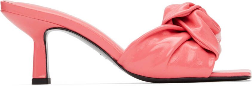 BY FAR Pink Lana Heeled Sandals