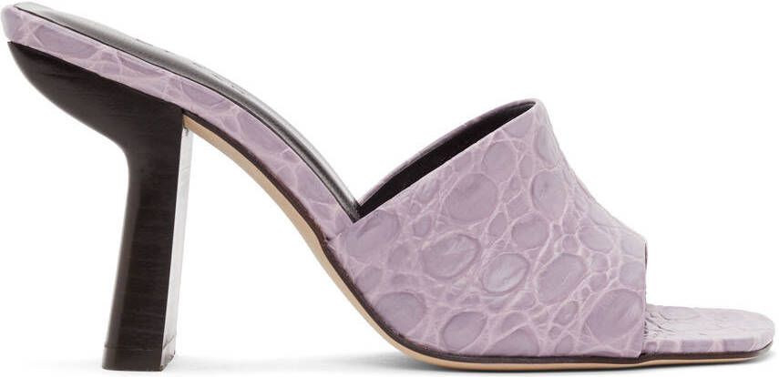 BY FAR Purple Croc Liliana Mules - Picture 5