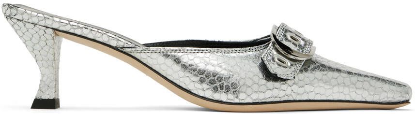 BY FAR Silver Evelyn Heels - Picture 5