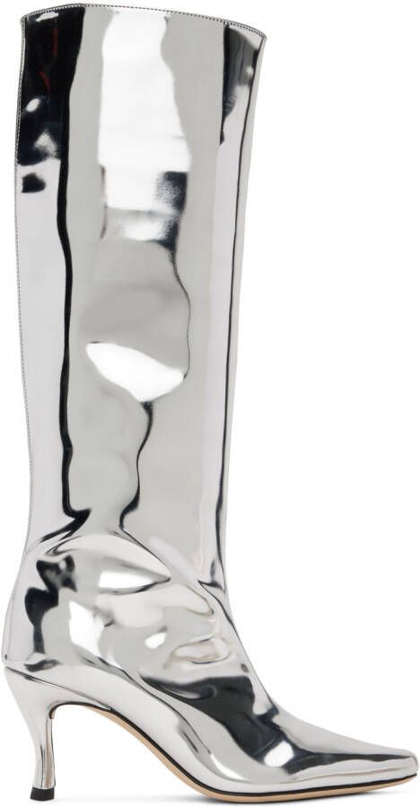BY FAR Silver Stevie 42 Boots - Picture 5