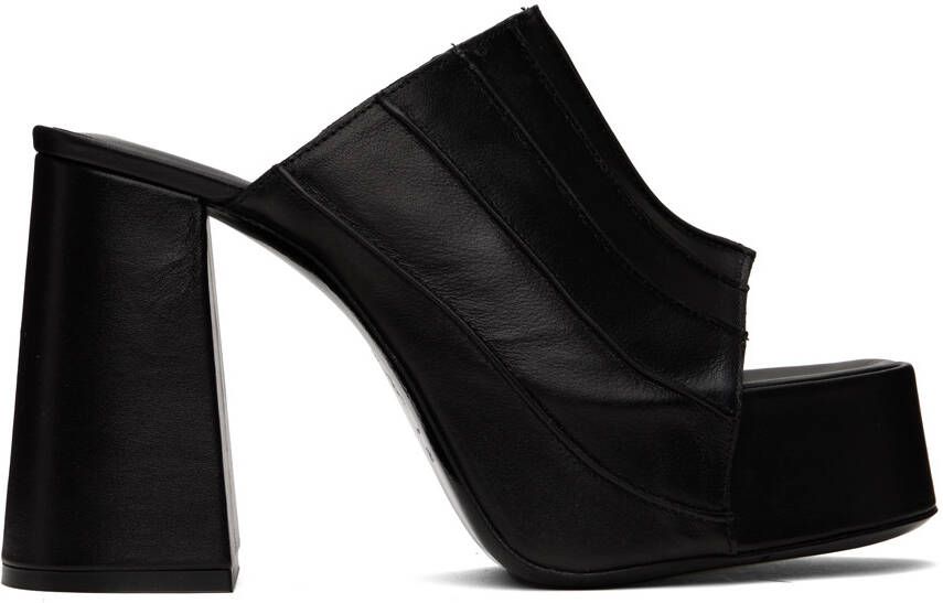 BY FAR SSENSE Exclusive Black Brad Heeled Sandals - Picture 5