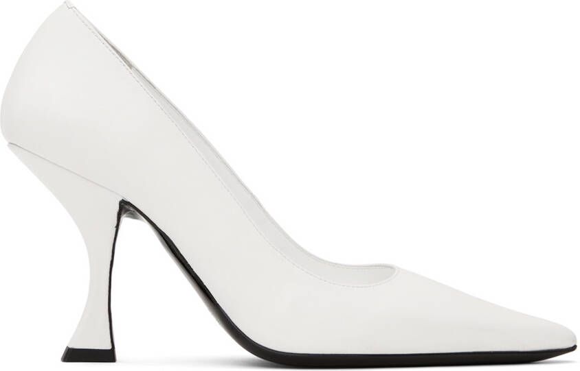 BY FAR SSENSE Exclusive White Viva Heels - Picture 5