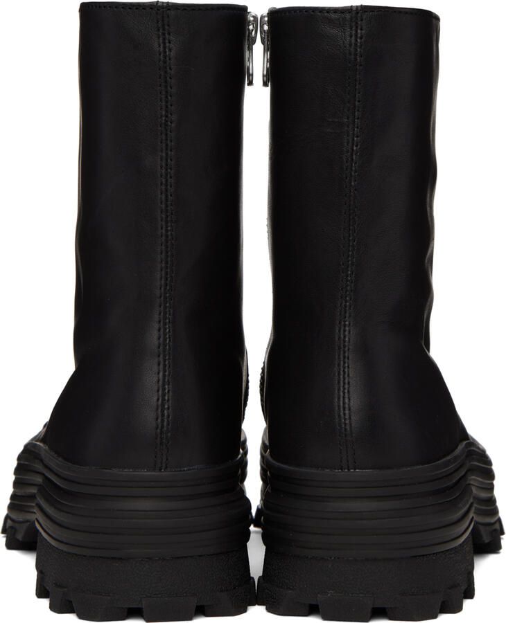 CAMPERLAB Black Calfskin Traktori Ankle Boots - Picture 2