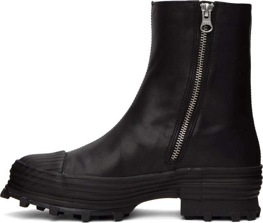 CAMPERLAB Black Calfskin Traktori Ankle Boots - Picture 3