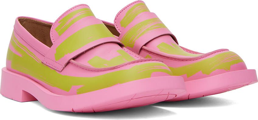 CAMPERLAB Pink & Green MIL 1978 Loafers - Picture 2