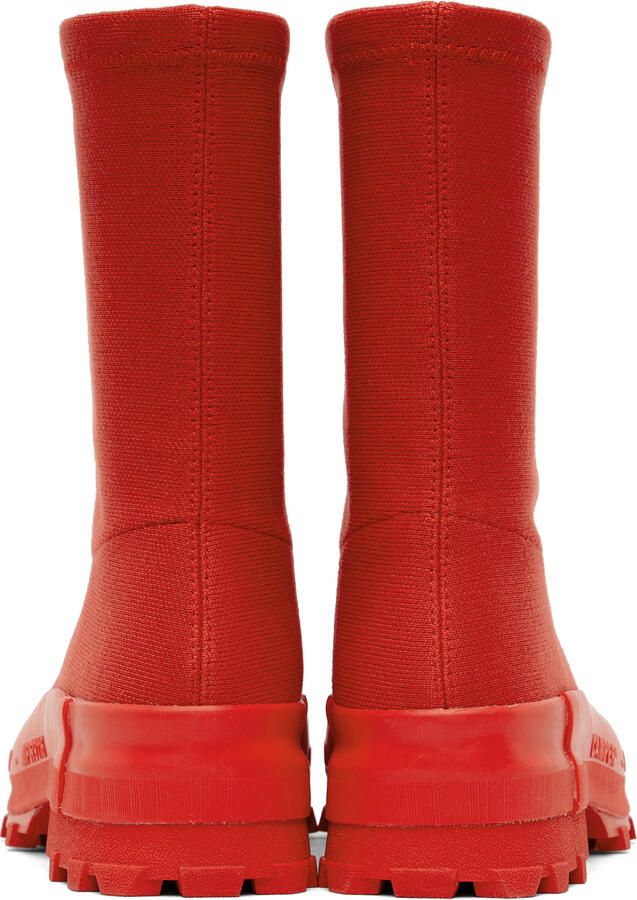 CAMPERLAB Red Tencel Traktori Boots - Picture 3
