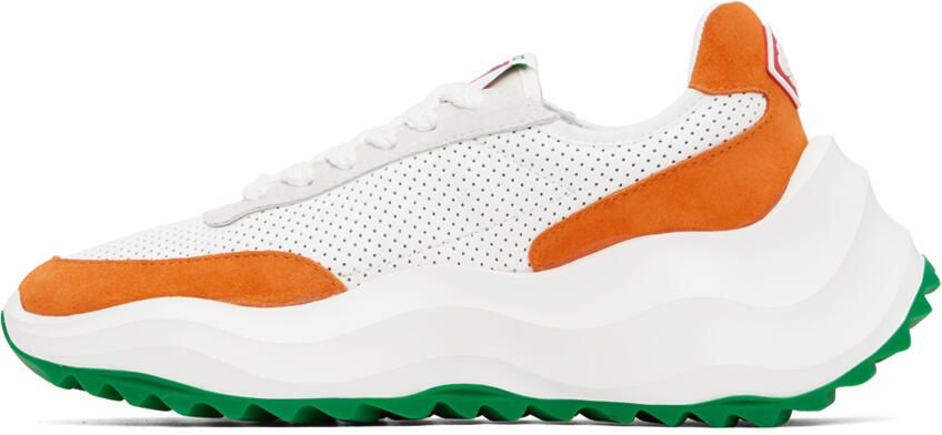 Casablanca White & Orange Atlantis Sneakers - Picture 3