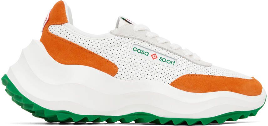 Casablanca White & Orange Atlantis Sneakers - Picture 5