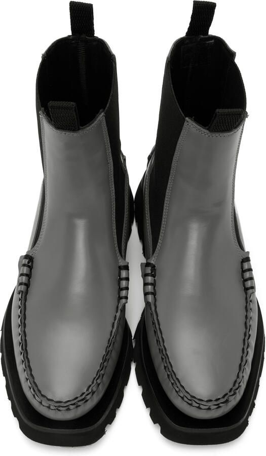 Cecilie Bahnsen Grey Alda Chelsea Boots - Picture 4