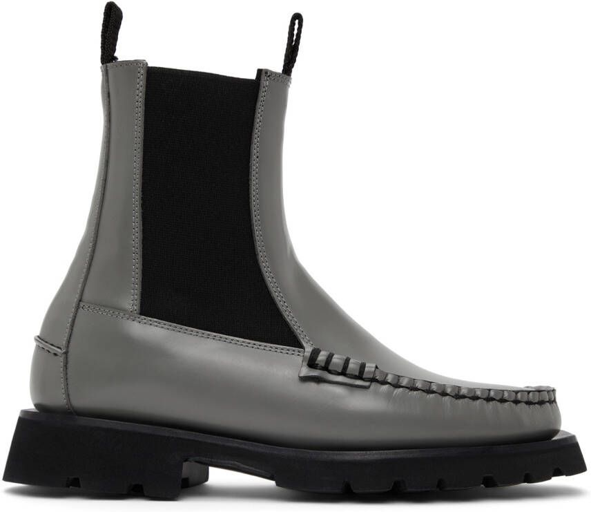 Cecilie Bahnsen Grey Alda Chelsea Boots - Picture 5