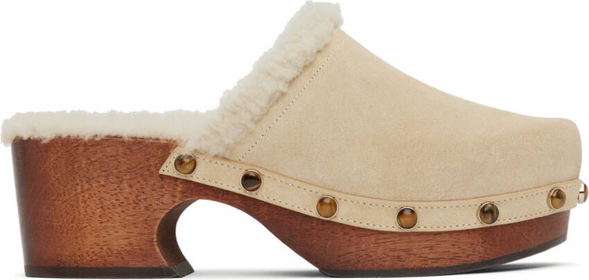 Chloé Beige Aurna Clogs - Picture 5