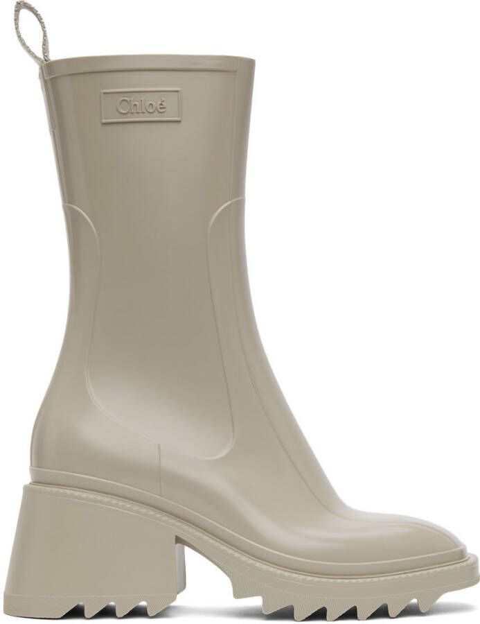Chloé Beige Betty Rain Boots - Picture 4